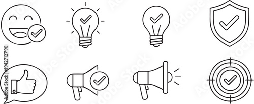 Hand-Drawn Business Marketing and Success Icon Set