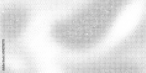 Dotted noise gradient texture. Fading grunge gradation pattern. Black retro halftone wallpaper. Rasterized pixelated comic background.