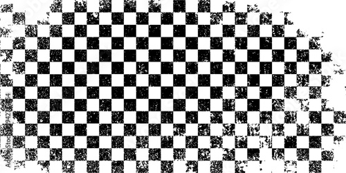 Racing flag grunge design of vector car race sport, auto rally and motocross.