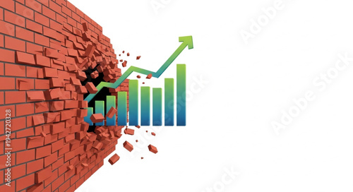 Graph Emerging from Brick Wall.