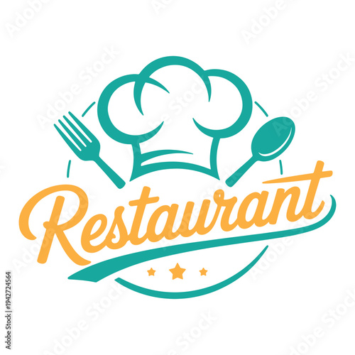 Colorful logo design for a stylish restaurant establishment