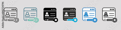 Authorization Single Icon Pack Multistyle