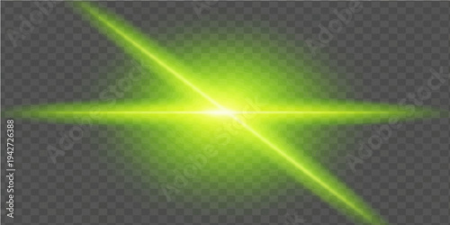 Abstract technology green background featuring a digital motion wave with glowing blue light rays and a dark laser line pattern for a futuristic wallpaper design