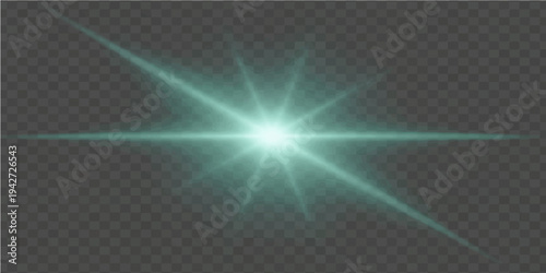 An abstract blue background with stars features a glowing digital art design where bright laser beams and light rays flash across a dark space backdrop with motion lines and a tech flare