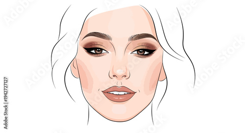 Woman Face Beauty Portrait.