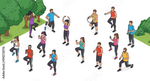 Group of People Rollerblading Together.