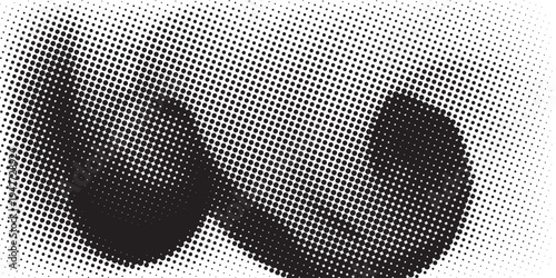 Abstract geometric black and white deco art halftone hexagone  and triangle print pattern