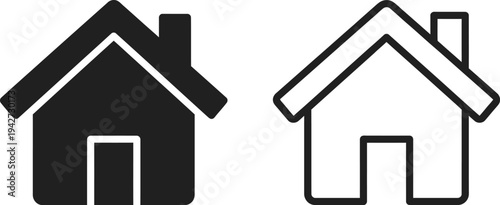 Modern minimalist house icons set flat design vector illustration scalable graphic