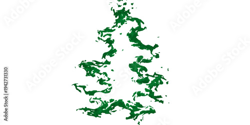 A festive vector illustration of a United Kingdom and Ireland flag map design shaped like a green Christmas tree for a holiday celebration in Europe