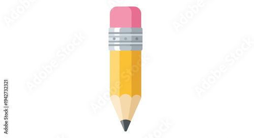 Yellow Pencil Stationery Object.