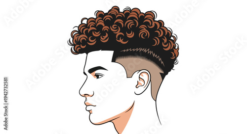 Young Man Afro Hairstyle.