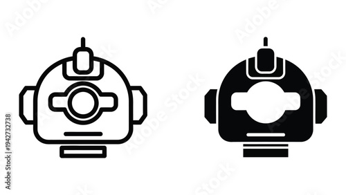 Robot Head Icon Automation Symbol