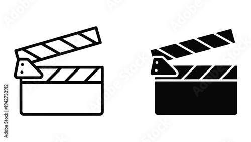 Clapperboard Film Production Icon Commercial Use