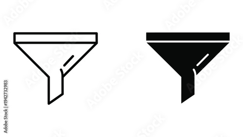 Funnel Icon Data Filtering Concept