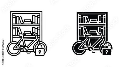 Bicycle Bookshelf Security Concept Commercial