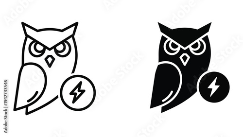 Фотография Owl Power Icon Commercial Use