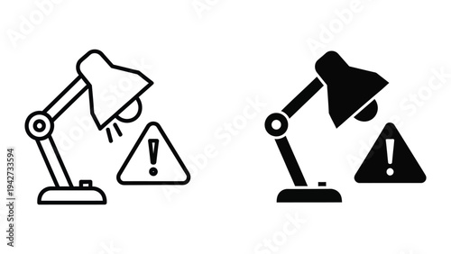 Desk Lamp Warning Symbol Commercial Alert