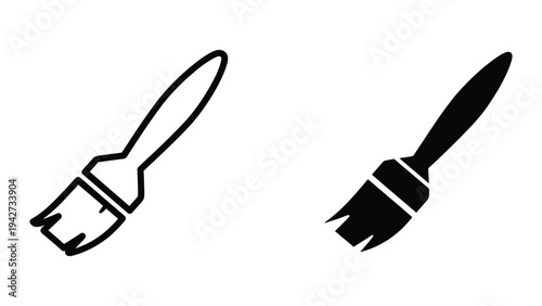 Paintbrush Icon Design Artistic Creation