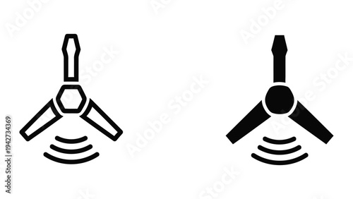 Drone Signal Beacon Technology Icon