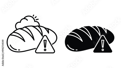 Bread Allergy Warning Symbol Food Safety