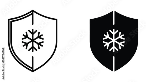Shield Snowflake Security Protection Symbol