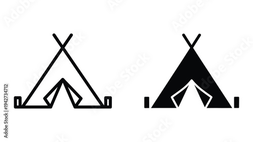Tent Symbol Outdoor Shelter Commercial