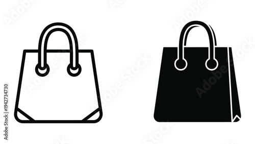 Shopping Bag Icon Commerce Retail Design