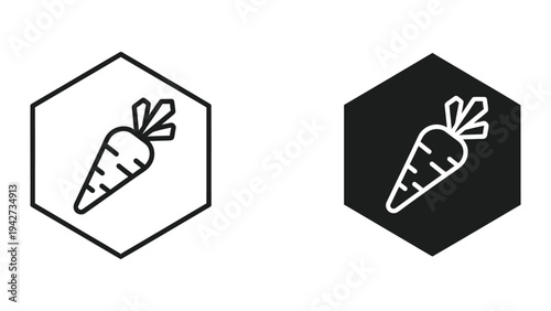 Carrot Icon Geometric Shape Commercial