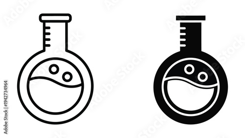 Laboratory Flask Science Experiment Concept