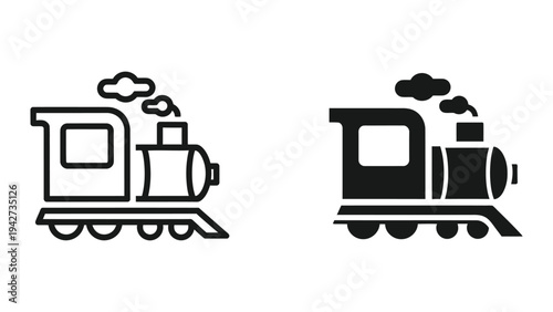 Locomotive Transportation Icon Journey