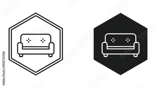 Sofa Icon Furniture Design Symbol