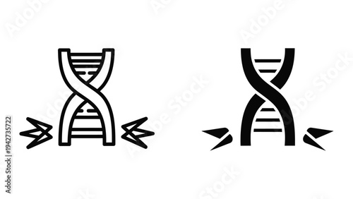 DNA Helix Structure Science Technology Symbol