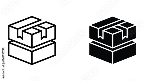 Gift Boxes Stacked Commerce Icons