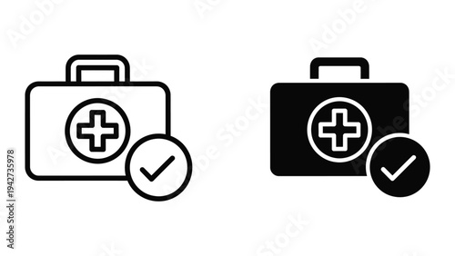 Medical First Aid Kit Approved Icon Health Care