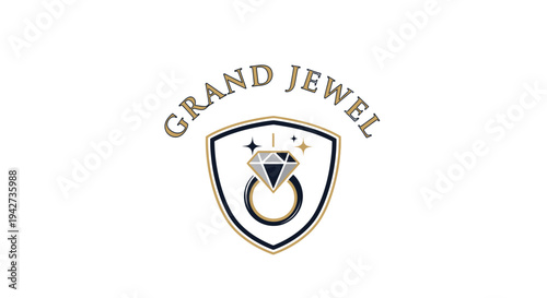 Grand Jewel Logo with Diamond Ring.