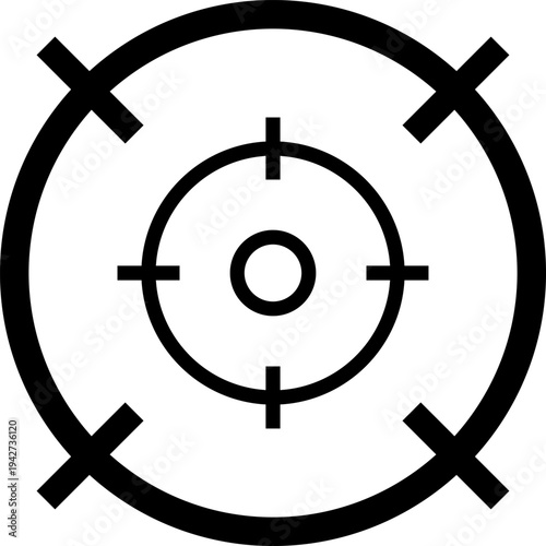Target sight for sniper, aiming scope design, game UI