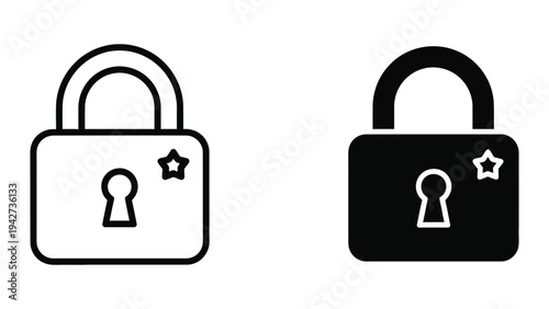 Lock Icon Security Symbol Commercial Graphic