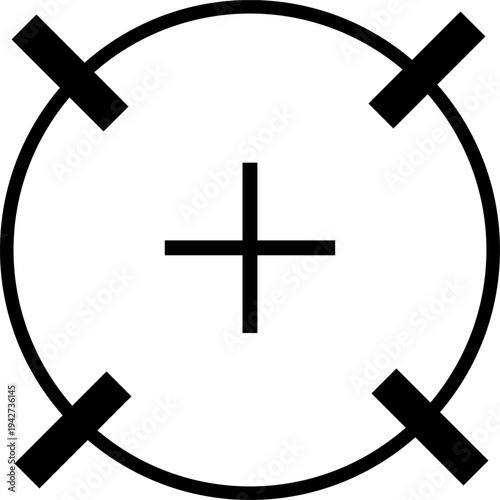 Target sight for sniper, aiming scope design, game UI