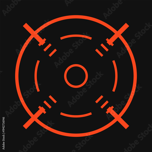 Target sight for sniper, aiming scope design, game UI