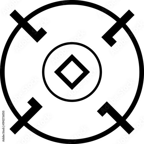 Target sight for sniper, aiming scope design, game UI