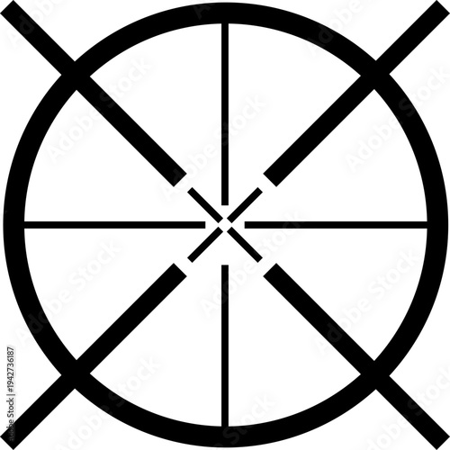 Target sight for sniper, aiming scope design, game UI