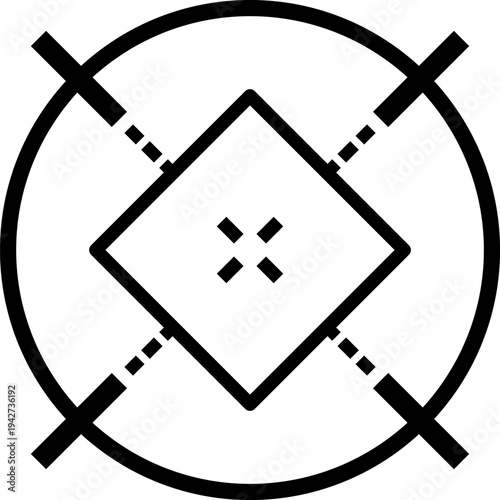 Target sight for sniper, aiming scope design, game UI