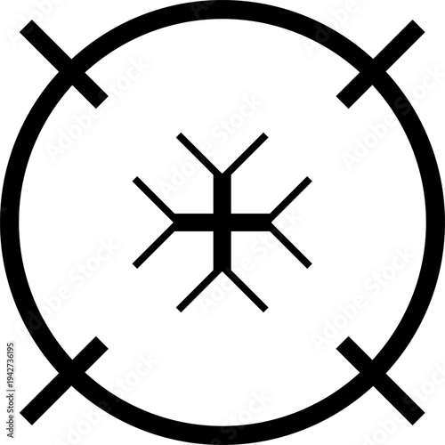 Target sight for sniper, aiming scope design, game UI