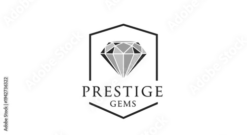 Luxury Diamond Jewelry Logo Design Element 1.