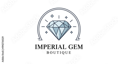 Luxury Diamond Jewelry Logo Design Element.