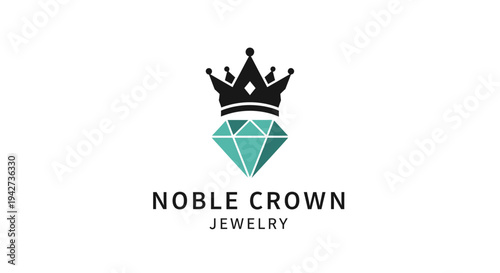 Noble Crown Jewelry Logo Design Element.