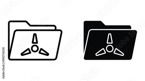 Folder Radiation Symbol Data Security
