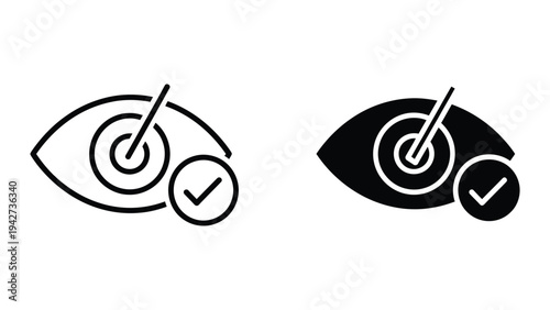 Eye Target Approved Icon Commercial Success