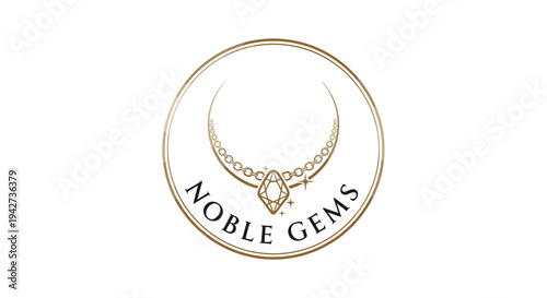 Luxury Jewelry Logo with Diamond Necklace.