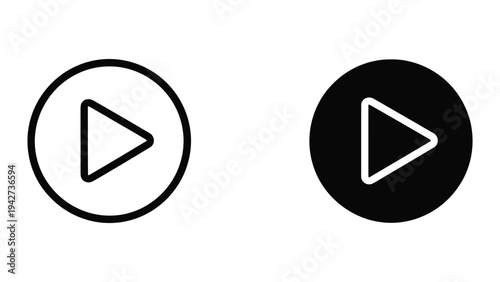 Play Button Interface Start Media